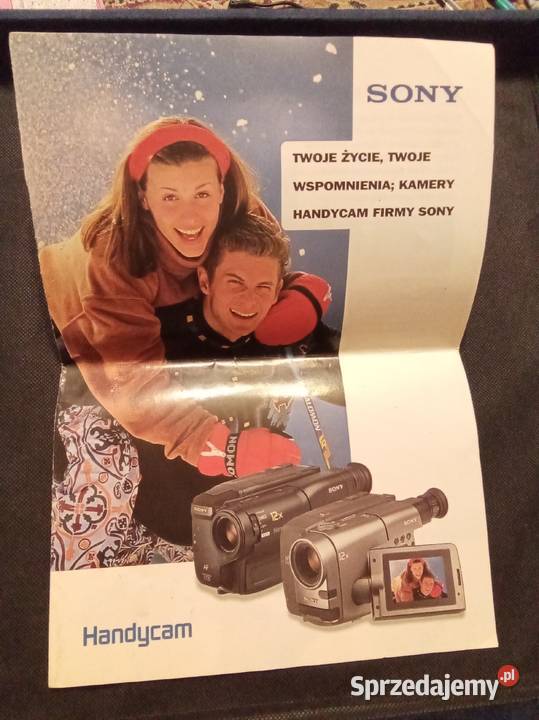 Stara gazetka z ofertą kamer Sony Vintage