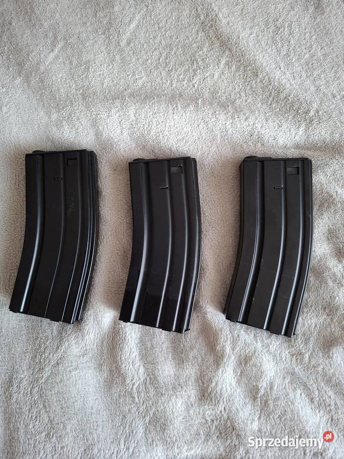 Zestaw 3x Magazynek Metalowy M4M16 Stanag ASG Ostrówek sprzedam