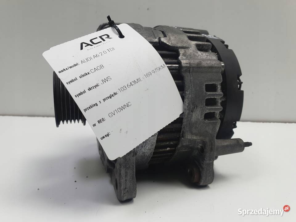 ALTERNATOR Audi A6 C6 20 TDI 180A 03G903016N osobowe Układ elektryczny silnika Rudka