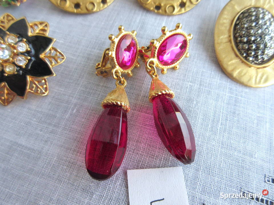 stara biżuteria klipsy lata 80 Straszydle sprzedam