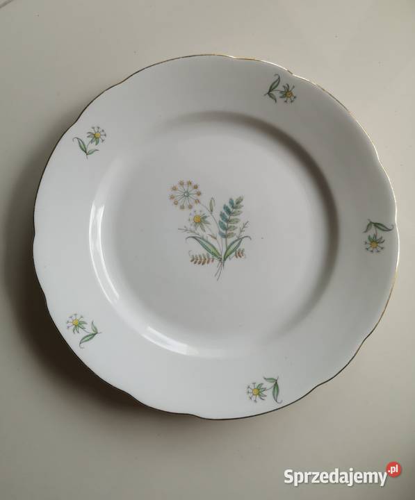 Talerz porcelanowy Seria Kwiaty polne vintage Toruń