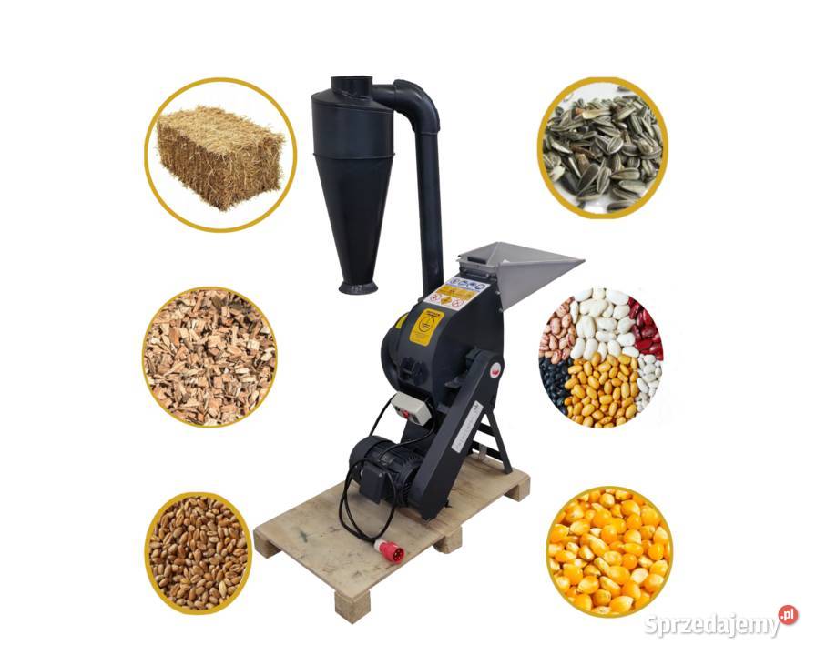 Młyn Bijakowy Rozdrabniacz Kruszarka 4 kW Rozdrabniacze Zrębice