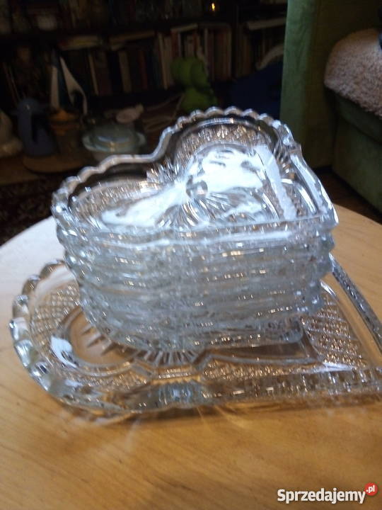 kryształowa zastawa do ciastadesery przezroczysty Warszawa