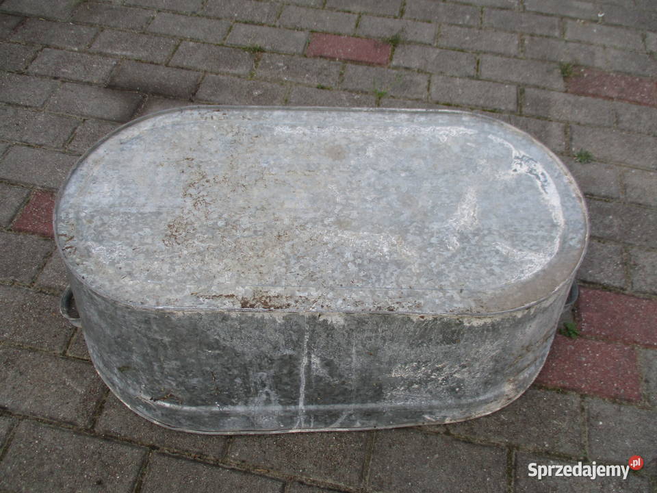 Stara Wanna Balia Ceber ocynkowana z uszami PRL mazowieckie Nieporęt