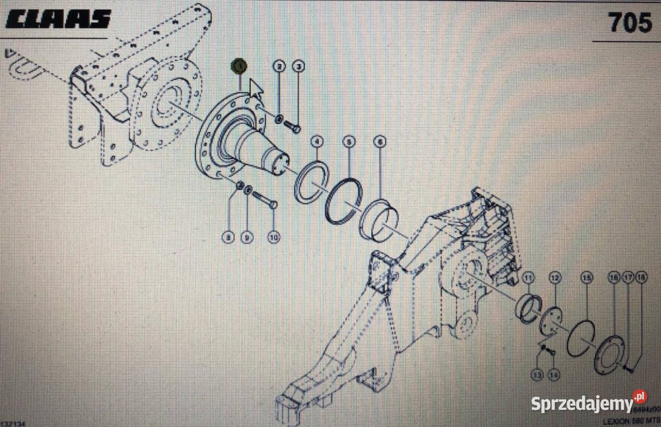 CLAAS 00 0764 593 0Claas nośnik gąsienicyClaas Pozostałe Jastrzębniki