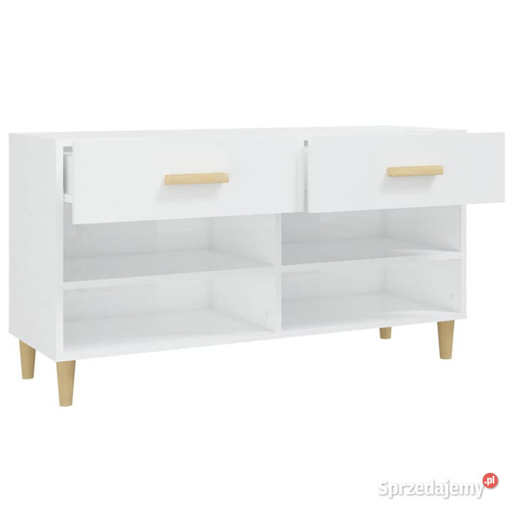 Szafka na buty wysoki połysk biała 102x35x55 Warszawa