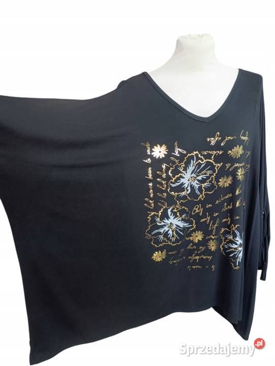 Tunika damska PLUS SIZE z kwiatowym nadrukiem Bluzki i koszule Pątnów