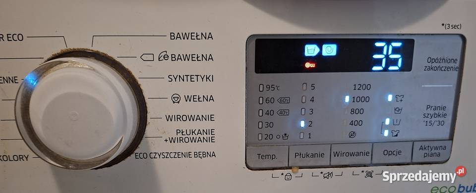 Pralka Samsung 7 1200 obrmin Eco bubble Małkinia Górna sprzedam
