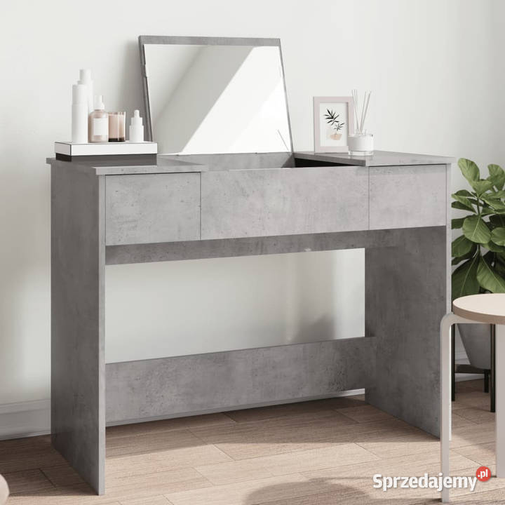 Toaletka z lustrem szarość betonu 100x45x76 mazowieckie Warszawa