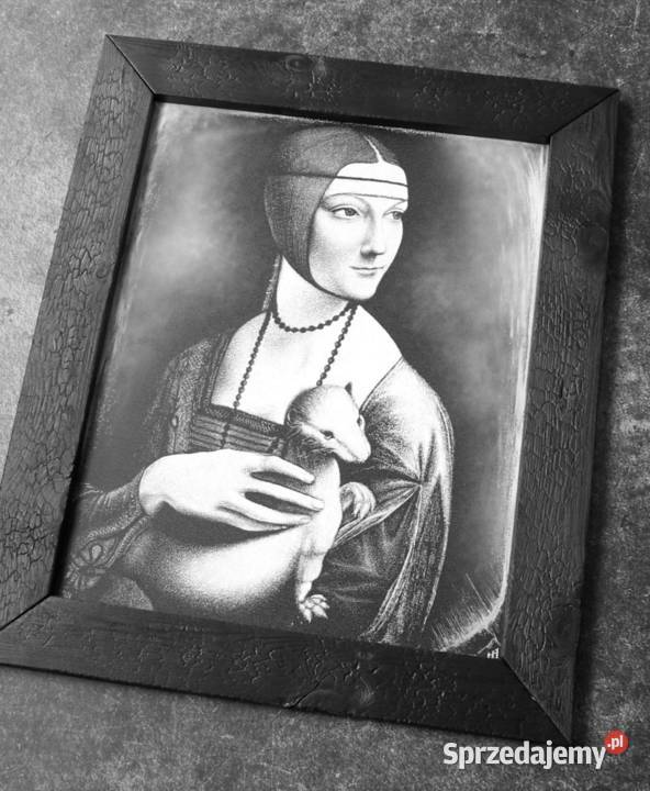 Dama z gronostajem łasiczką da Vinci Grawerka