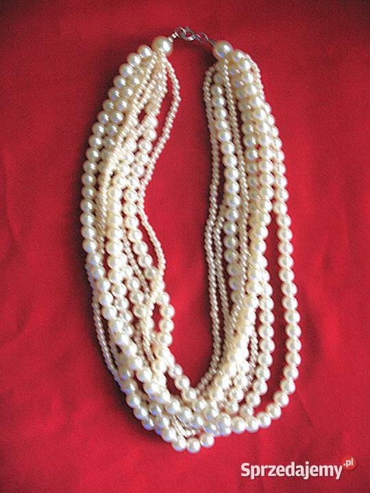 Korale naszyjnik kremowe perły długość 50 Dla kobiet Dodatki Siedlce