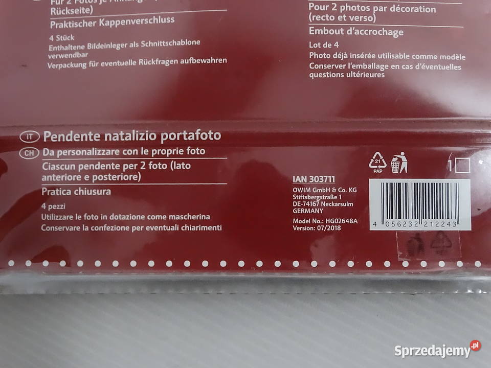Melinera Komplet 4 Zawieszek Świątecznych na Biłgoraj