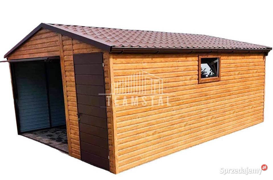 GARAŻ BLASZANY 45m x 6m poziom blachodachówka Białystok