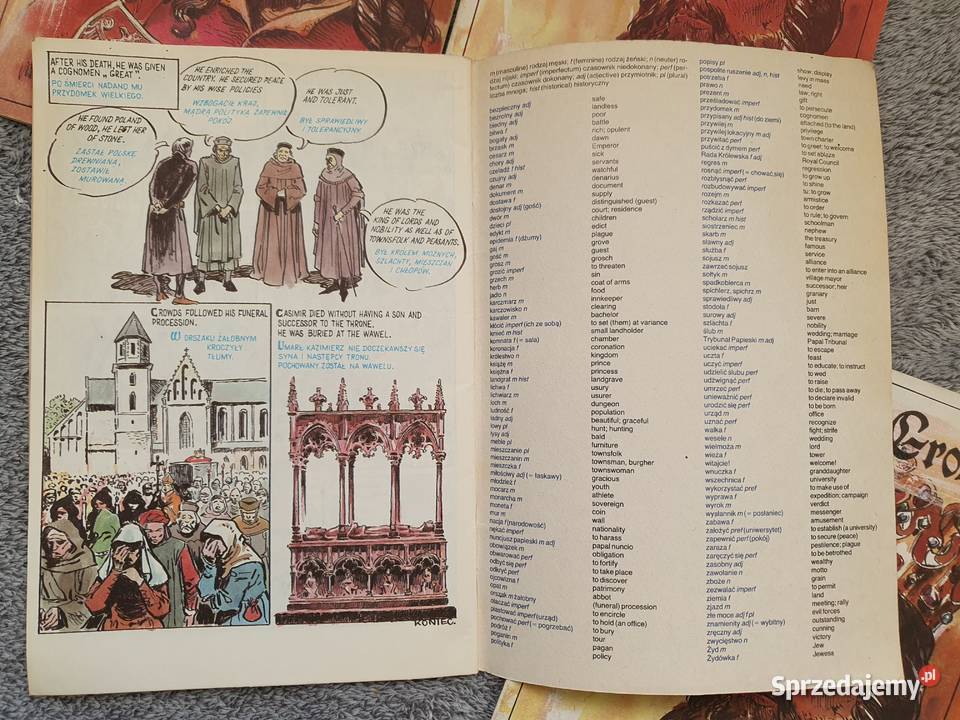 Kazimierz Wielki zestaw 4 komiksów różne wersje Rok wydania 1988