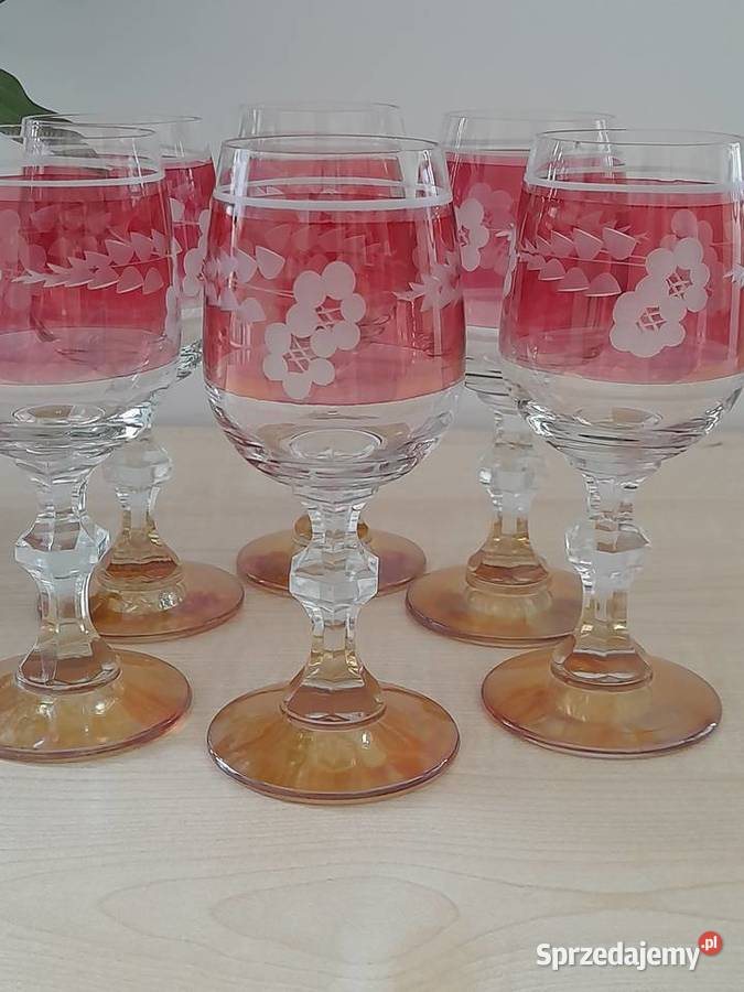 Kieliszki kryształowe Bohemia z czasów PRLu Bogatynia