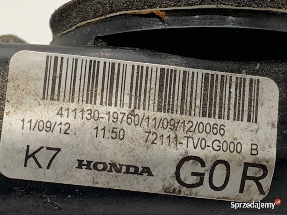 ZAMEK DRZWI PRAWY PRZÓD HONDA CIVIC IX Hatchback Zamki, wkładki i kluczyki