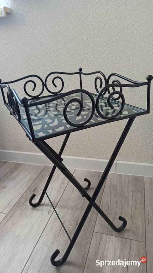 Stolik barek gazetnik szkło metal zachodniopomorskie Kołobrzeg
