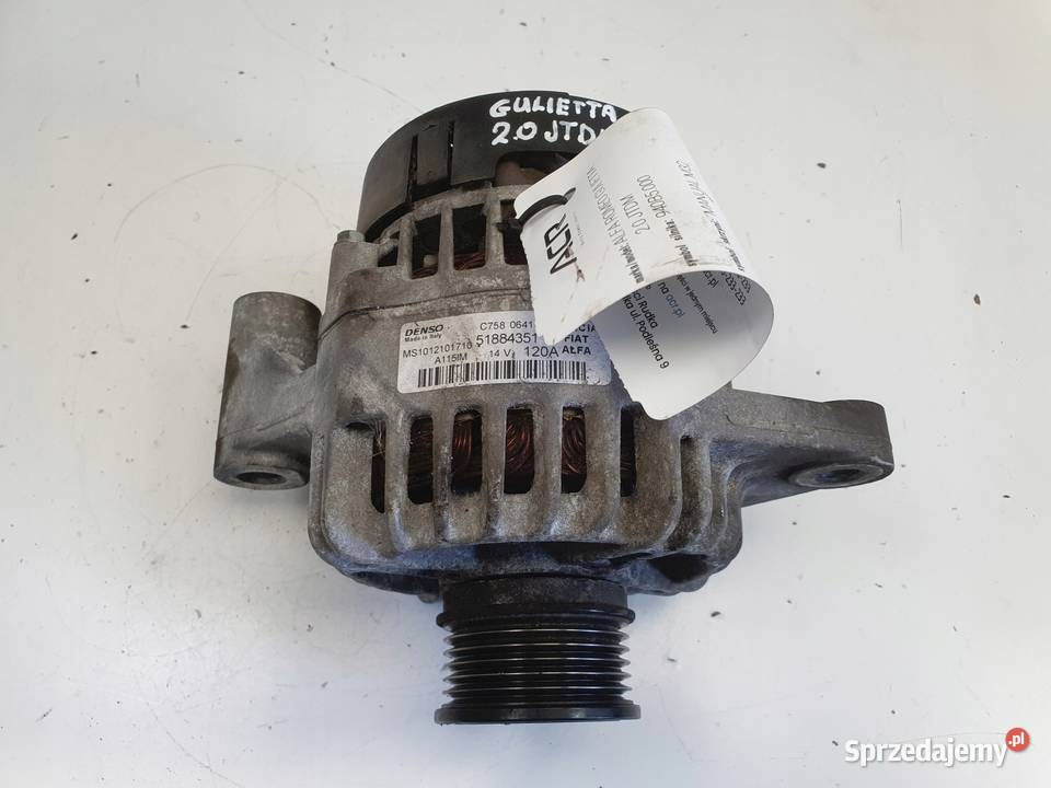 ALTERNATOR Alfa Romeo Giulietta 20 JTDM 51884351 lubelskie Chełm