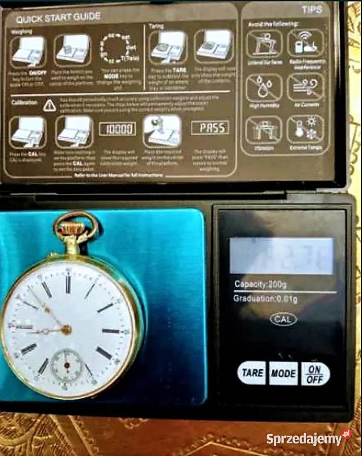 Luksusowy Kolekcjonerski Złoty zegarek 14k śląskie Poraj