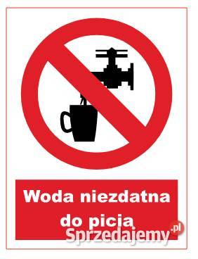 Naklejka BHP Woda niezdatna do picia GC009 Kamionna