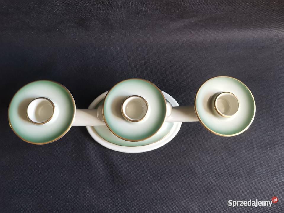 Stary duży świecznik porcelana Rosenthal Art Katowice