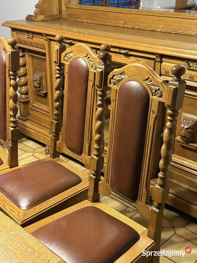 Meble z litego drewna Gdańskie Lwy okazja sprzedam