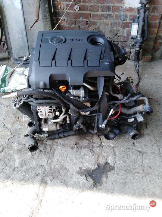 Silnik 16 tdi CAY CAYC kompletny ze skrzynią Pakosław