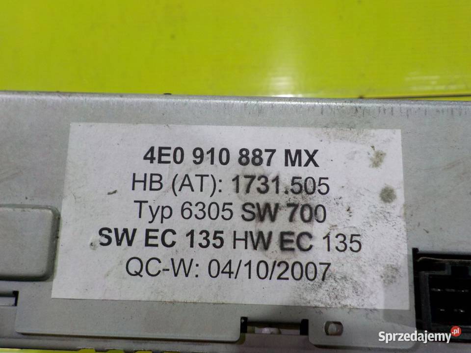 AUDI A6 C6 05 czytnik nawigacji 4E0910887MX Nawigacje fabryczne mazowieckie Suków
