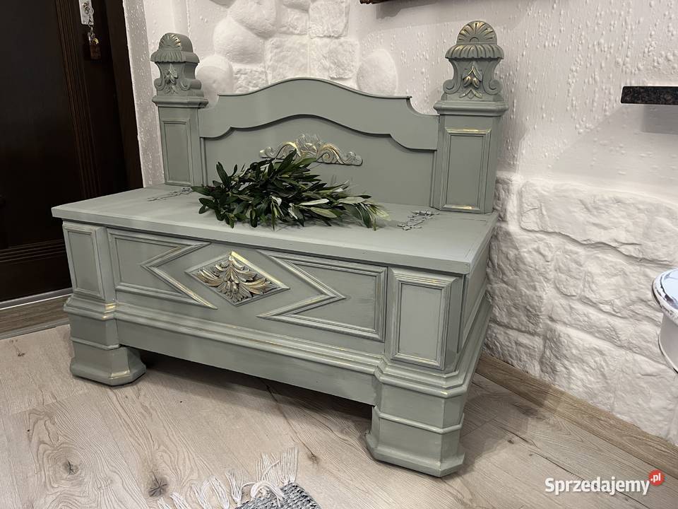 Stara drewniana ławka siedzisko prowansalski lubuskie Żary sprzedam