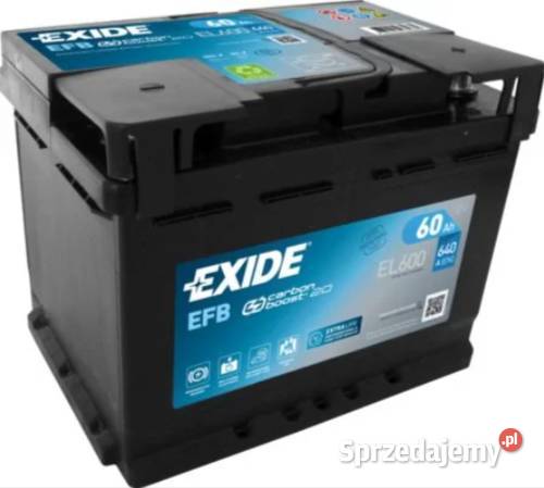 Akumulator Exide Start Stop EFB 60Ah 640A PRAWY Starogard Gdański