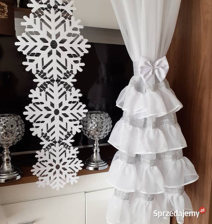 Firany śniżynki biały Mława