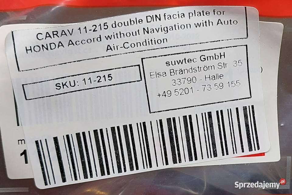 CARAV 11215 RAMKA RADIA 2 DIN HONDA ACCORD VIII Mielęcin