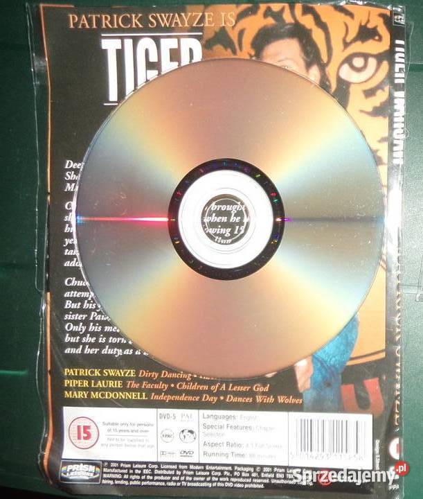 Patrick Swayze Tiger Warsaw DVD English podkarpackie Rzeszów