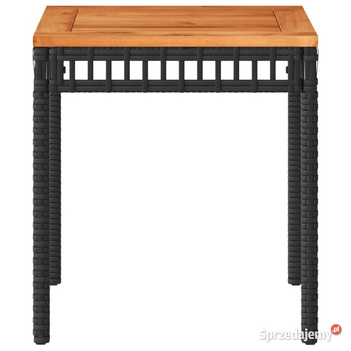 Stolik ogrodowy czarny 38x38x42 polirattan i Warszawa