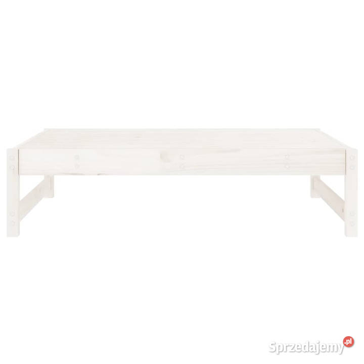 Podnóżek ogrodowy biały 120x80 lite drewno mazowieckie