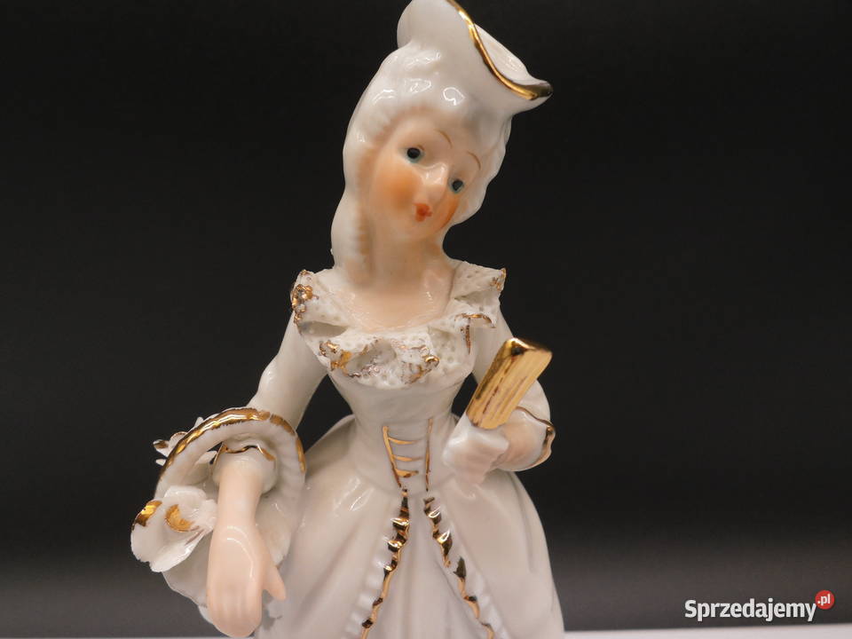 Porcelanowa Figurka Damy w Stylu Rokoko Raszków