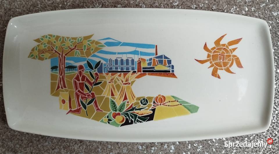 MidCentury Modern talerz reklamowy CSV ok 1960 Opole