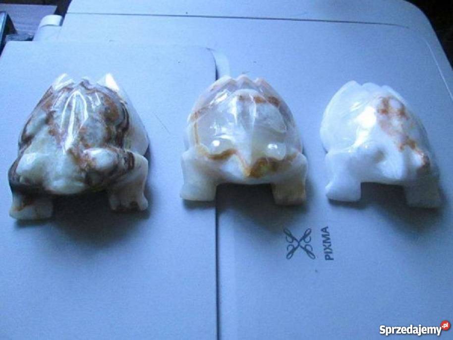 słonie z kamienia onyksu 4 żaba banan Wrocław