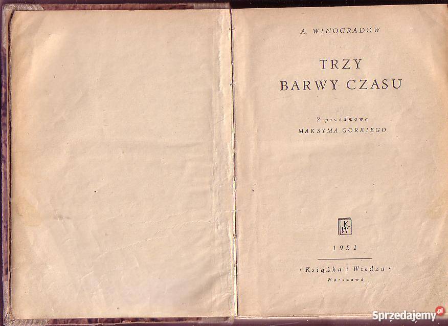 6315 TRZY BARWY CZASU A WINOGRADOW literatura piękna - proza zagraniczna Czyrna