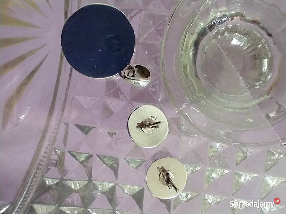 Komplet wisior kolczyki srebro 925 koral Łódź sprzedam