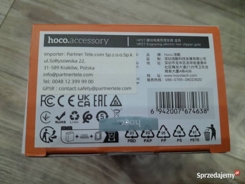 Maszynka do strzyżenia włosów Hoco Beauty Care Zdrowie i Uroda Wieliczka