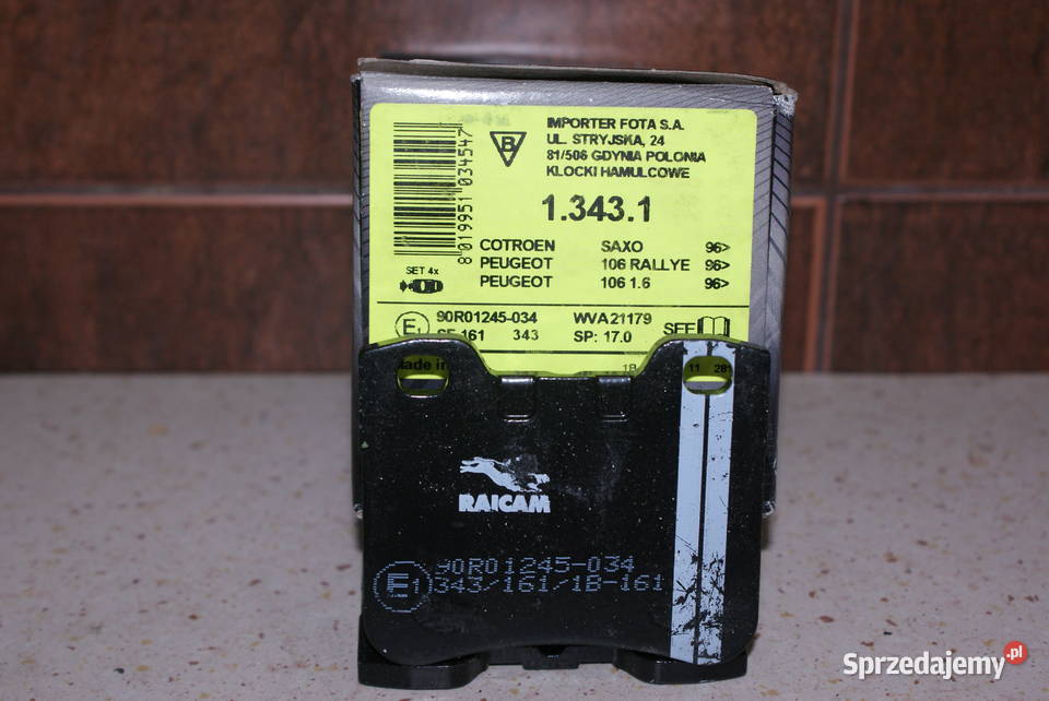 RAICAM 13431 Klocek hamkplCITROEN AX 1015D Białobrzegi