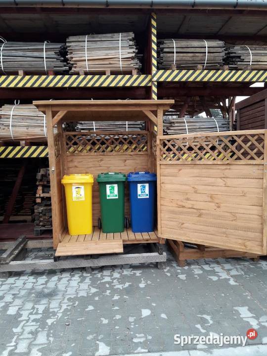 Zabudowa na kosze 165x087 dach prosty panele Kalety