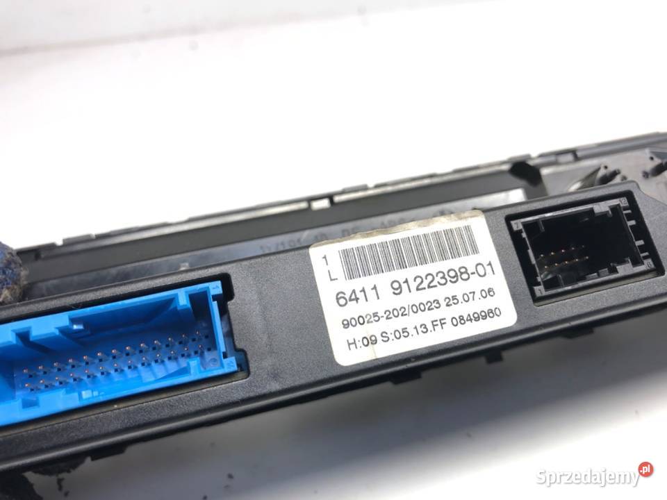 PANEL STEROWANIA NAWIEWU BMW E61 9122398 osobowe Panele sterowania, przełączniki