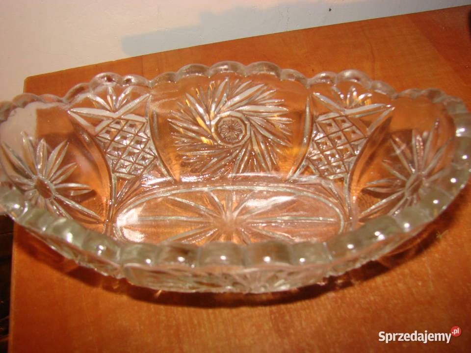 szklana żardiniera PRL