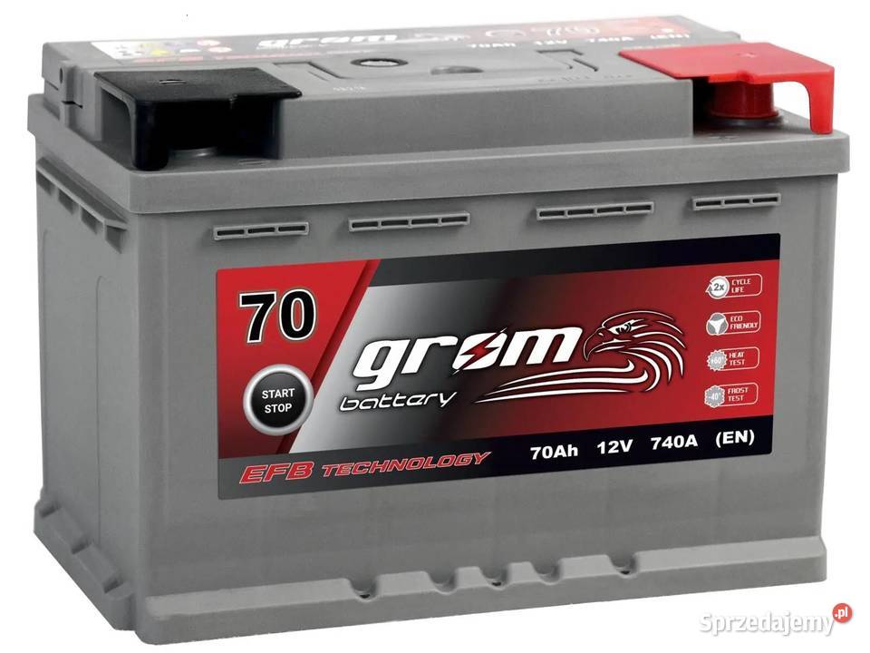 Akumulator GROM EFB STARTSTOP 70Ah 740A Prawy dolnośląskie Wrocław sprzedam
