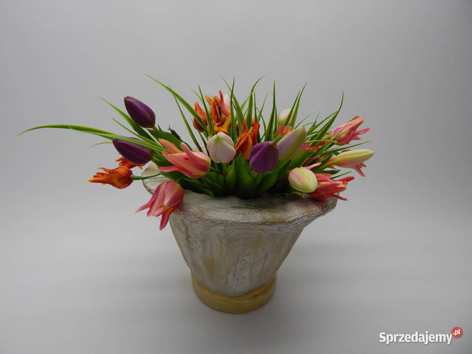 Donica Betonowa 27 Biała Złota Grabina