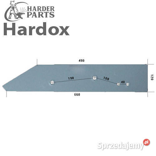 Płoza długa HARDOX 93635P części do pługa Suwałki