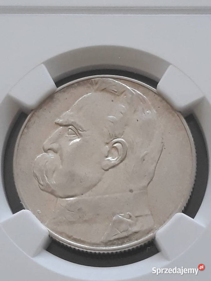 5 J Piłsudski 1938 r NGC AU58rzadkość Konin