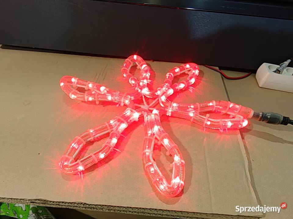 Śnieżka neon 35 ozdoba świąteczna LED Zielona Góra